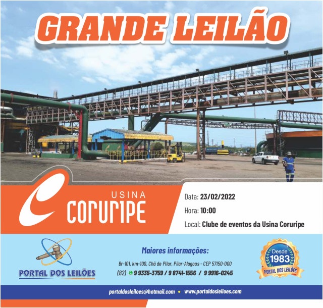 Grande leilão Garagem da Usina Coruripe