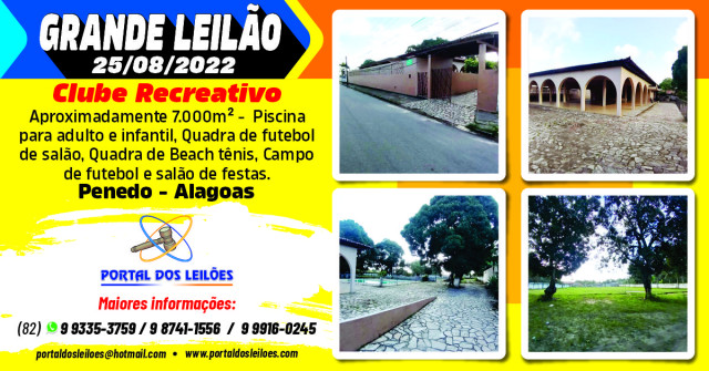 Grande leilão Clube Recreativo