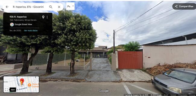 FRAÇÃO DE 10% do imóvel de matrícula 63.974, localizado na Rua Itaparica 876, Giovannini, CORONEL FABRICIANO-MG