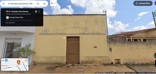 CARMO DO PARANAÍBA-MG Um lote de terreno urbano, com área de 337m2, situado na Rua Atanásio dos Santos 235, COM EDIFICAÇÃO DE 157M².