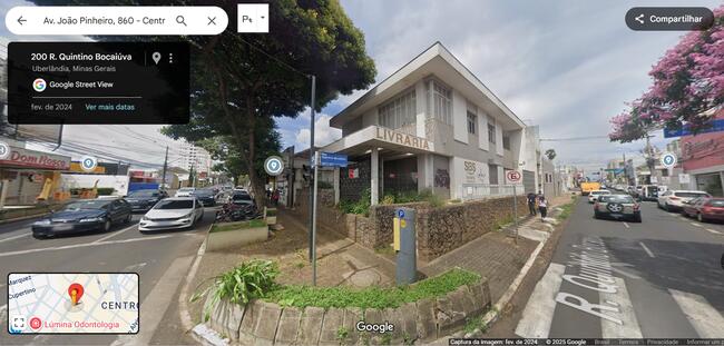 UBERLÂNDIA-MG- QUOTA PARTE 50% DO IMÓVEL NA AV.JOÃO PINHEIRO Nº 860 ESQUINA COM RUA QUINTINO BOCAIÚVA, AC 268,25M² AT 294,80M²