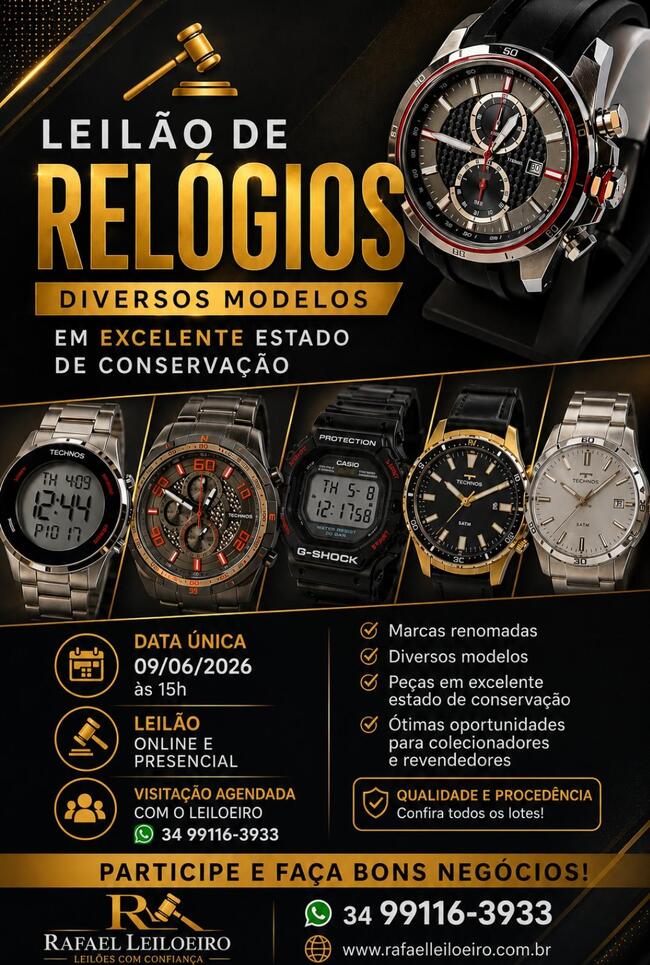 SUPER LEILÃO DE RELÓGIOS 02/26