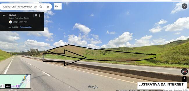 ÁREA DE 100.000M² FRENTE PARA BR -040 SENTIDO RJ - PROCESSO 0188715-84.1996.8.13.0145