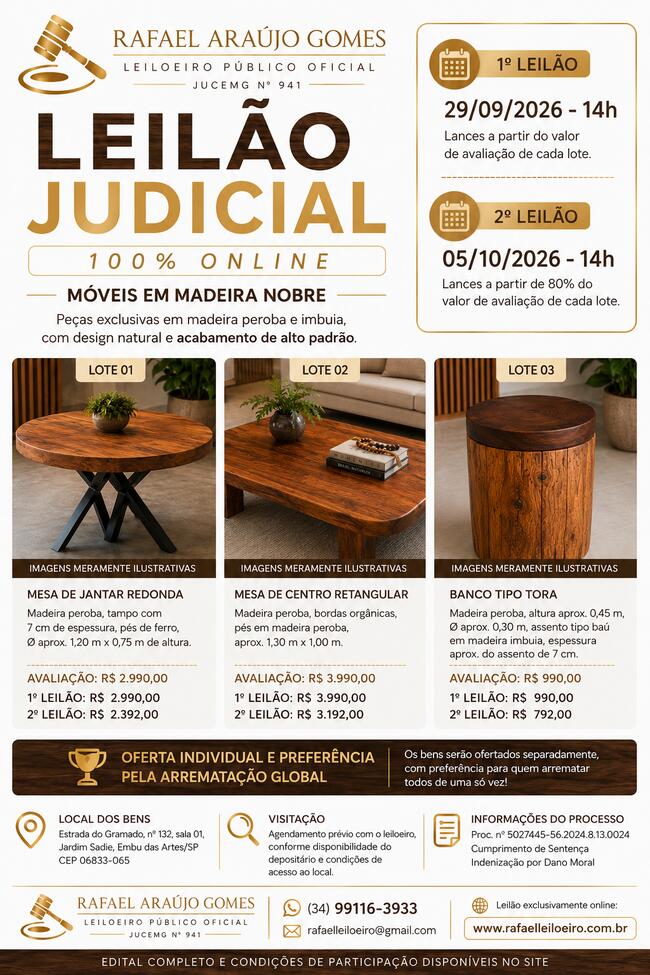 MÓVEIS DE MADEIRA - 1ª UNIDADE JURISDICIONAL CÍVEL - 2º JUIZADO DA COMARCA DE BELO HORIZONTE/MG - PROCESSO 5027445-56.2024.8.13.0024
