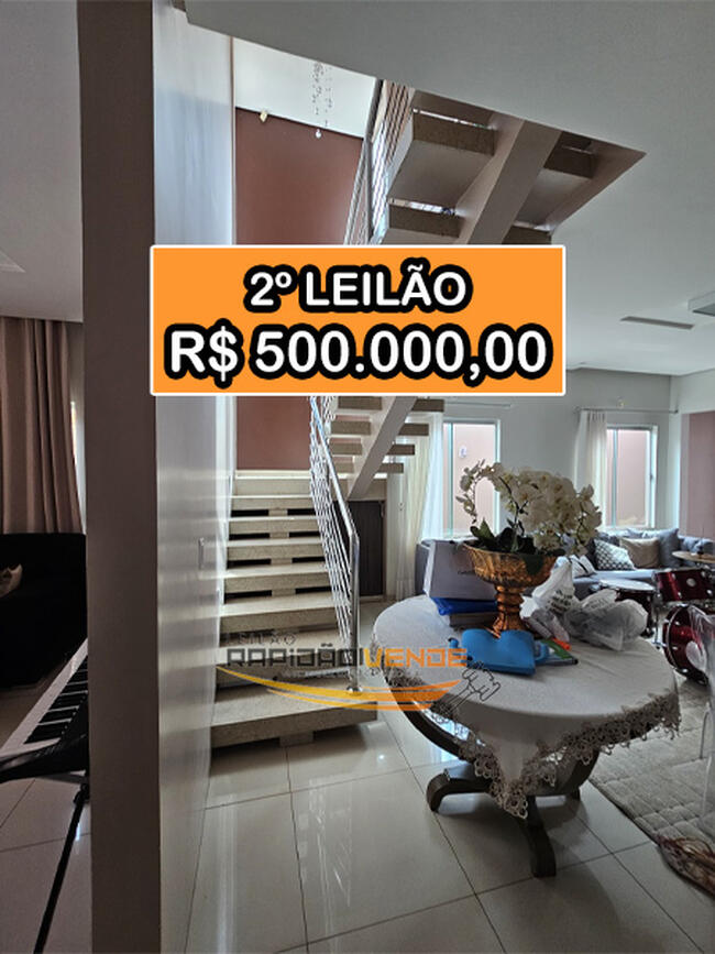 ******* LEILÃO 19128 ******* 1ª V. DO TRAB. DE ARAGUAÍNA. CASA DE ALTO PADRÃO EM ARAGUAÍNA COM 02 PAVIMENTOS  LOCALIZADA NO LOTEAMENTO MARTINS JORGE  **PAGAMENTO PASSÍVEL DE PROPOSTA DE PARCELAMENTO ** CONSULTE O EDITAL ** *R$500.000,00 NO 2º LEILÃO*
