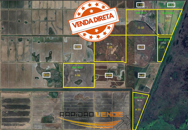 ******* LEILÃO 2357-6 *******   2ª ESCRIVÂNIA CÍVEL CÍVEL DE FORMOSO DO ARAGUAIA-TO. FAZENDA DENOMINADA MÓDULO C-12 DO PROJETO RIO FORMOSO PAGAMENTO PARCELADO ENTRADA DE 25% + 30 PARCELAS MENSAIS.  **CADASTRE-SE AGORA**