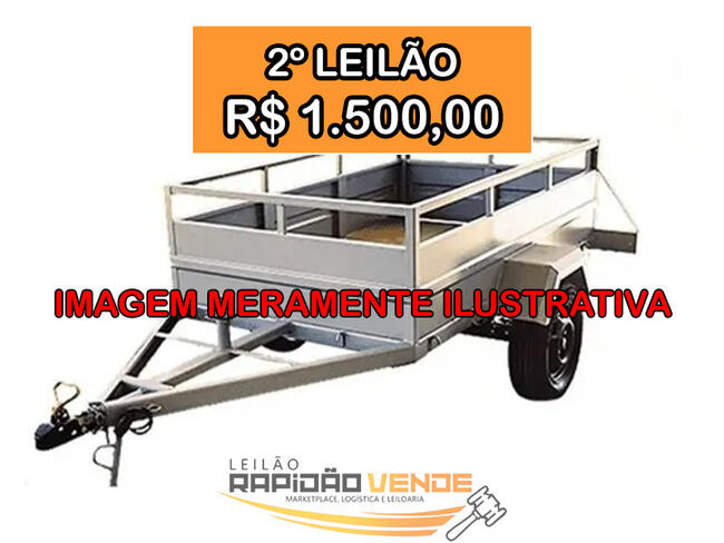 ******* LEILÃO 1977-2 ******* 1ª VARA CÍVEL GUARAÍ - TO. **CARRETINHA REBOQUE** LOCALIZADO NO MUNICÍPIO DE GUARAÍ - TOCANTINS.  **PAGAMENTO A VISTA** **R$1.500,00  NO 2º LEILÃO**