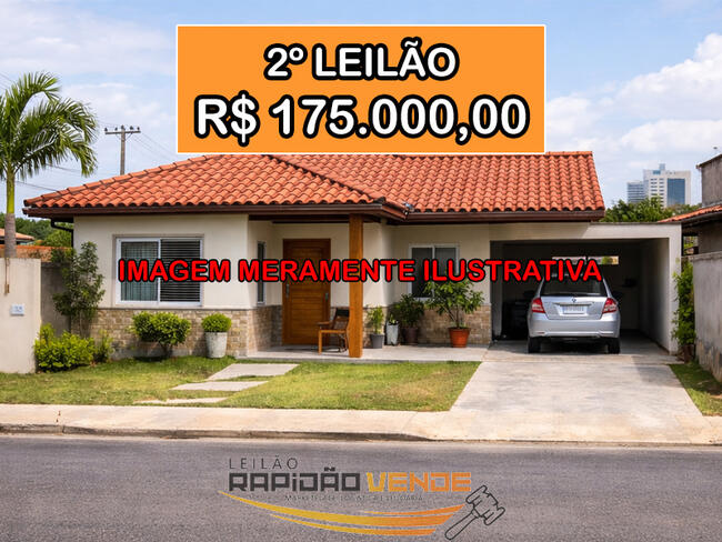 ******** LEILÃO 2369 ******** 3ª VARA CIVEL DE GURUPI.  LOTE RESID. COM EDIFICAÇÃO **PAGAMENTO PARCELADO** LOCALIZADA EM GURUPI-TO. **PAGAMENTO PARCELADO** ENTRADA DE 25% + 30 PARCELAS MENSAIS. *R$175.000,00 NO 2º LEILÃO*