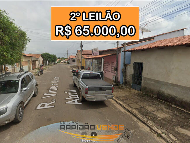 ******** LEILÃO 2370 ******** 1ª VC DE AUGUSTINÓPOLIS-TO.  IMÓVEL COM CONSTRUÇÃO LOCALIZADO NA RUA 21 DE ABRIL EM AUGUSTINÓPOLIS. **PAGAMENTO PARCELADO** ENTRADA DE 25% + 30 PARCELAS MENSAIS. **R$65.000,00 NO 2º LEILÃO**