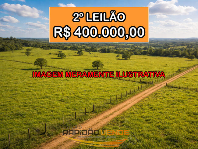 ******** LEILÃO 1993 ******** 1ª ECV DE WANDERLÂNDIA-TO. FAZENDA COM 58 HECTARES LOCALIZADA NO MUNICÍPIO DE WANDERLÂNDIA-TO. **PAGAMENTO PARCELADO** ENTRADA DE 25% + 30 PARCELAS MENSAIS. *R$400.000,00 NO 2º LEILÃO*