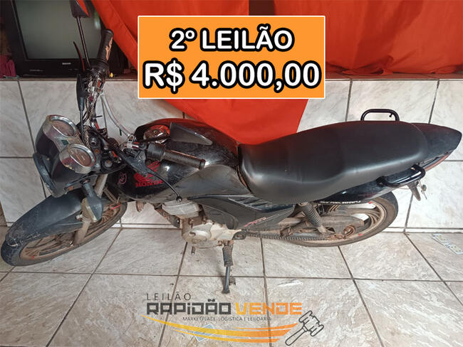 ******* LEILÃO 2375 ******* 1º VARA DE FAMILIA E SUCESSÕES DE GURUPI-TO.  HONDA CG-150 FAN ESI - 2012. LOCALIZADO NO MUNICÍPIO DE ARAGOMINAS - TO. **PAGAMENTO PARCELADO** ENTRADA DE 25% + 06 PARCELAS MENSAIS. **R$4.000,00 NO 2º LEILÃO**