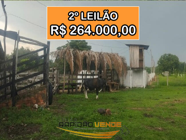 ******** LEILÃO 1994 ******** 1ª ECV DE FILADELFIA-TO. FAZENDA COM 58 HECTARES LOCALIZADA NO MUNICÍPIO DE BABAÇULÂNDIA-TO. **PAGAMENTO PARCELADO** ENTRADA DE 25% + 30 PARCELAS MENSAIS. *R$264.000,00 NO 2º LEILÃO*