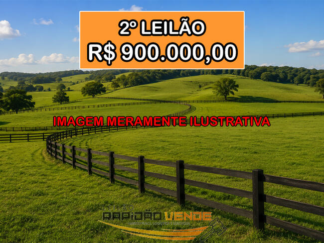 ******** LEILÃO 1996 ******** JUÍZO CV FEITOS DA FAZ. REG. PUBL. DE ARAGUATINS-TO. FAZENDA COM 88 HECTARES LOCALIZADA NO MUNICÍPIO DE ARAGUATINS-TO.  **PAGAMENTO PARCELADO** ENTRADA DE 25% + 30 PARCELAS MENSAIS. *R$900.000,00 NO 2º LEILÃO*