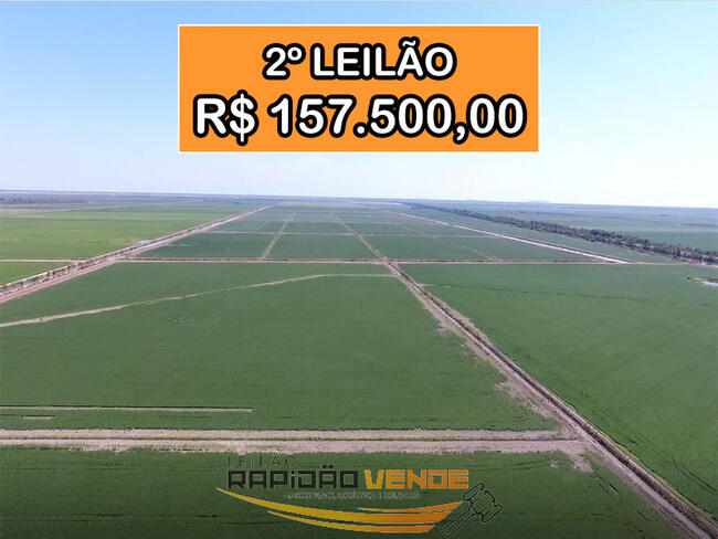 ******** LEILÃO 2378 ******** 1ª ESCRIVANIA CIVEL DE FORMOSO DO ARAGUAIA - TO. 7 HA NO PROJ. RIO FORMOSO. LOCALIZADOS EM FORMOSO DO ARAGUAIA/TO. **PAGAMENTO PARCELADO** ENTRADA DE 25% + 30 PARCELAS MENSAIS. *R$157.500,00 NO 2º LEILÃO*