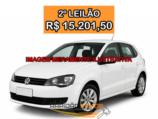 ******* LEILÃO 19102 ******* 1ª E. CÍVEL DE GOIATINS-TO. VEÍCULO WV- POLO 1.6. LOCALIZADO NO MUNICÍPIO DE CAMPOS LINDOS-TO.  **PAGAMENTO PARCELADO** ENTRADA DE 25% + 22 PARCELAS MENSAIS.  **R$15.201,50 NO 2º LEILÃO**