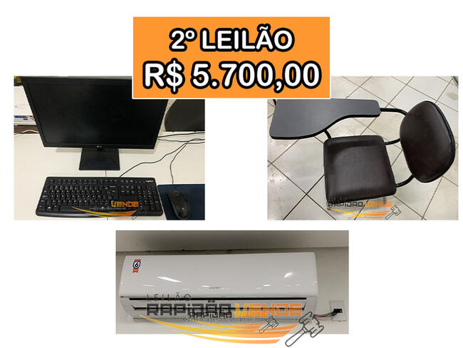 ******* LELÃO 19111 ******* 1ª VARA DO TRABALHO DE ARAGUAÍNA-TOCANTINS/TO. 04 COMPUTADORES, 20 CADEIRAS E 02 AR SPLIT. LOCALIZADOS EM ARAGUAÍNA/TO. **PAGAMENTO À VISTA ** **R$ 5.700,00 NO 2º LEILÃO**