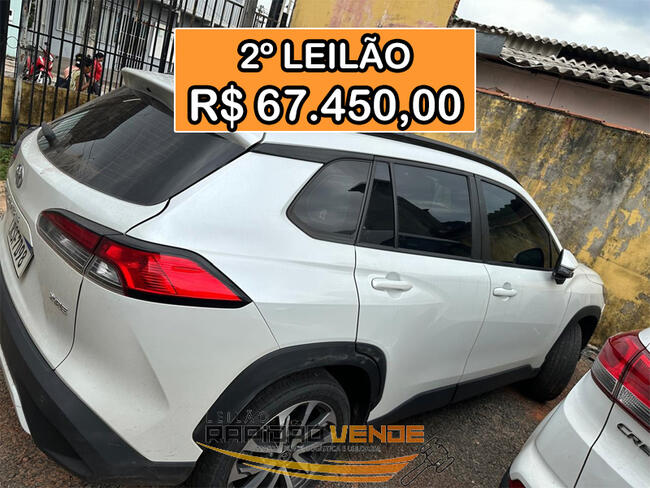 ******* LEILÃO 19117 ******* VARA DE EXECUÇÕES FISCAIS E SAUDE DE ARAGUAINA-TO. TOYOTA CCROSS ANO 2022/2023 - COR BRANCA. LOCALIZADO NO MUNICIPIO DE ARAGUAÍNA-TO. **PAGAMENTO PARCELADO** ENTRADA DE 25% + 30 PARCELAS MENSAIS. **67.450,00 NO 2º LEILÃO**