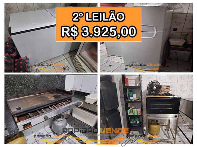 ******** LEILÃO 2383 ******** V. TRAB. DE DIANÓPOLIS/TO. 02 FREEZER, 01 GELADEIRA, 01 FORNO A GÁS E UMA CHAPA. LOCALIZADOS NA CIDADE DE COMBINADO-TO.  **PAGAMENTO À VISTA**  *R$3.925,00  NO 2º LEILÃO*