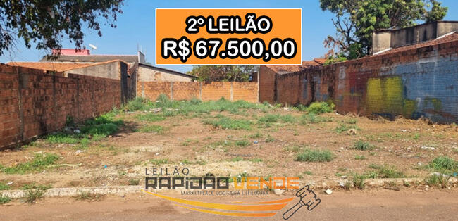 ******* LEILÃO 19119 ******* VARA DE EXECUÇÕES FISCAIS E SAUDE DE ARAGUAINA-TO. LOTE RESIDENCIAL COM 390M2 NO STA. BÁRBARA. LOCALIZADO NO MUNICIPIO DE PALMAS-TO. **PAGAMENTO PARCELADO** *67.500,00 NO 2º LEILÃO* ENTRADA DE R$ 45 MIL + 27 PARCELAS MENSAIS.