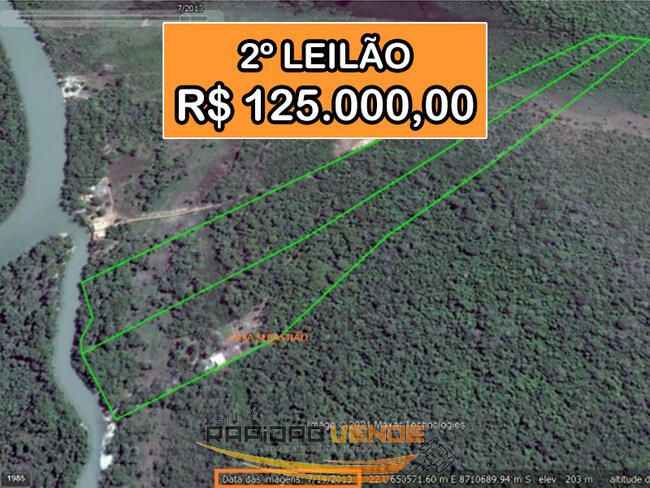 ******* LEILÃO 2389 ******* JUST. DO TRAB. DE GURUPI-TO. FAZENDA LT-25A DO PROJETO RIO FORMOSO.  EM FORMOSO DO ARAGUAIA-TO.  **PAGAMENTO PARCELADO**  ENTRADA DE 25% + 30 PARCELAS MENSAIS. *R$125.000,00  NO 2º LEILÃO*