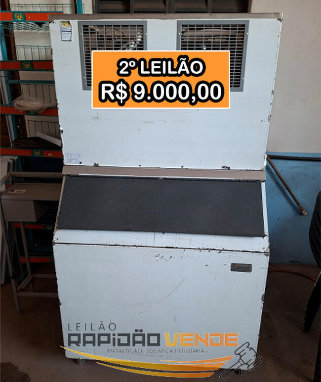 ******** LEILÃO 2391 ******** V. DO TRAB. DIANÓPOLIS-TO. MÁQUINA DE FABRICAR GELO MARCA EVEREST - EGC-150MA **PAGAMENTO PARCELADO** ENTRADA DE 25% + 10 PARCELAS MENSAIS. **9.000,00 NO 2º LEILÃO**