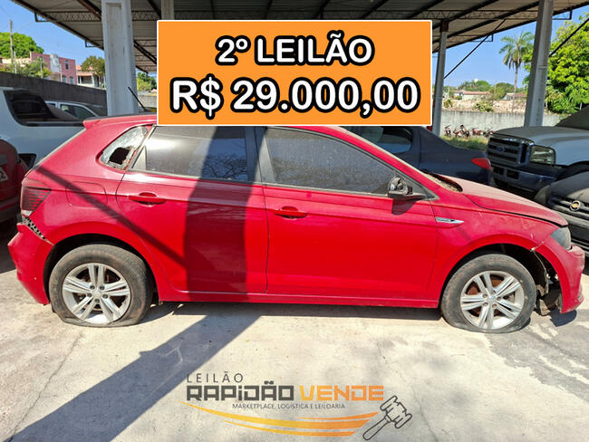 ******** LEILÃO 2392 ******** V. DO TRAB DIANÓPOLIS-TO. VEÍCULO VW-POLO ANO 2018 LOCALIZADO NO MUNICÍPIO DE ARRAIAS-TO.  **PAGAMENTO PARCELADO** ENTRADA DE 25% + 30 PARCELAS MENSAIS.  *R$29.000,00  NO 2º LEILÃO*