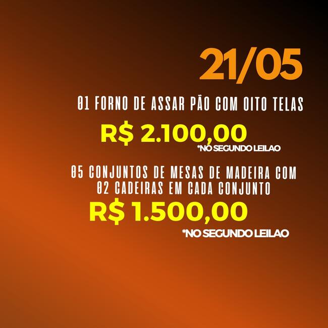 LEILÃO 2326 - VARA DO TRABALHO DE DIANÓPOLIS-TO.