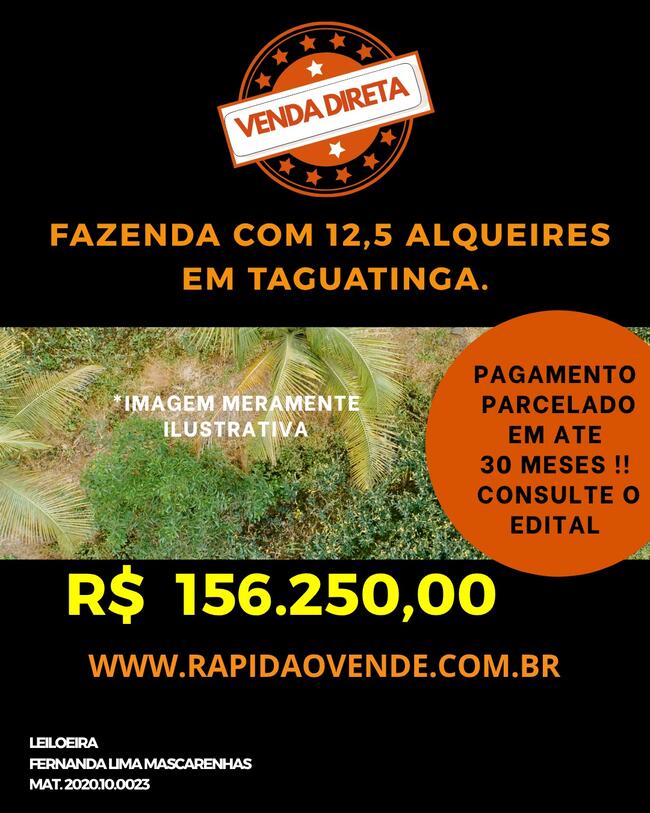 LEILÃO 2339 - 1ª VARA CÍVEL DE TAGUATINGA-TO.