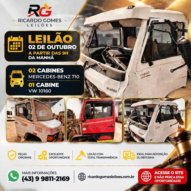 Leilão Cabines