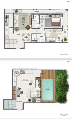 Cobertura com 125,20m² e vaga (fração de terreno de 4,90% que corresponderá ao referido imóvel do empreendimento era) rua dona mariana, nº 56, bloco 2
