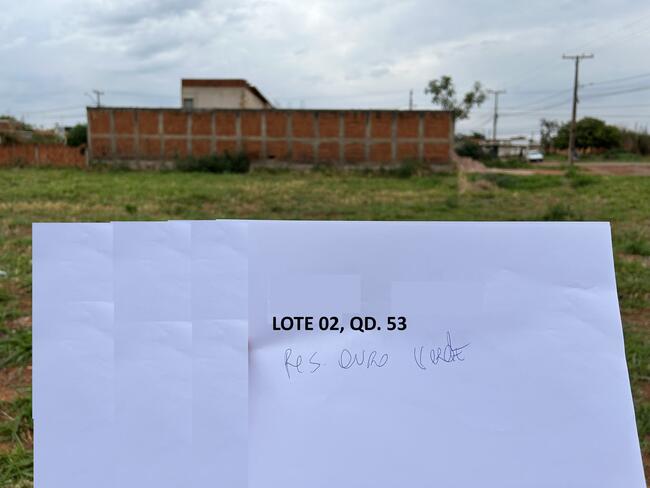 Lote N°. 02, Da Quadra 53, Ouro Verde, Área 240,00 M², Padre Bernardo - Goiás., localizado em Padre Bernardo - GO