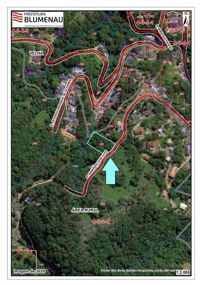 Terreno Área 1.308,12 M², Blumenau/sc, localizado em Blumenau - SC, bairro Bairro da Velha