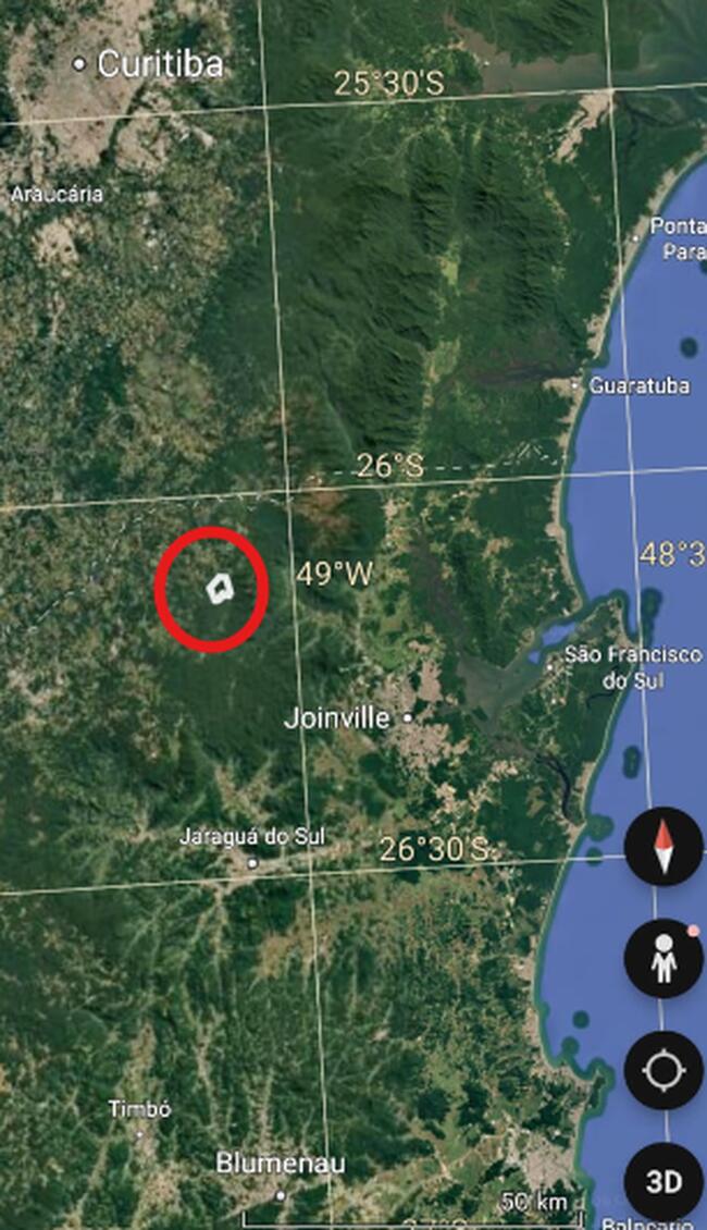 603,40 Ha Rio Vermelho Cubatão, Joinville/sc, localizado em Joinville - SC, bairro Serra Dona Francisca