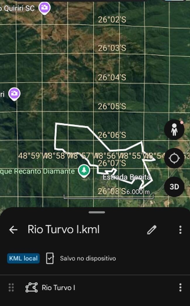 1.231 Ha Rio Turvo Rural, Garuva/sc, localizado em Garuva - SC