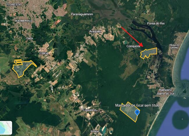 199,66 Ha Tetequera, Araquari-balneário Barra Do Sul/sc, localizado em Balneário Barra Do Sul - SC
