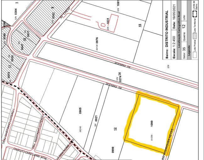 Terreno Industrial De 14.700m2 (1,47 Ha) + Benfeitorias Em Distrito Industrial De João Pessoa/pb, localizado em João Pessoa - PB