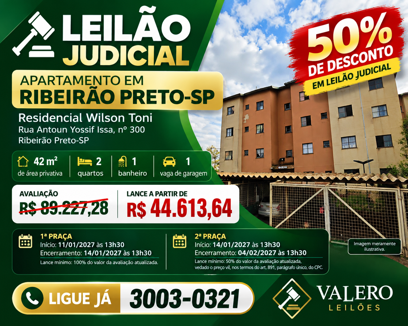 DIREITOS AQUISITIVOS DE APARTAMENTO DE 42,21 m² COM VAGA CONDOMÍNIO Q6 WILSON TONI RIBEIRÃO PRETO/SP — foto principal