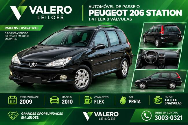 PEUGEOT 206 SENSATION 1.4 FLEX 8V, ANO/MOD 2009/2010