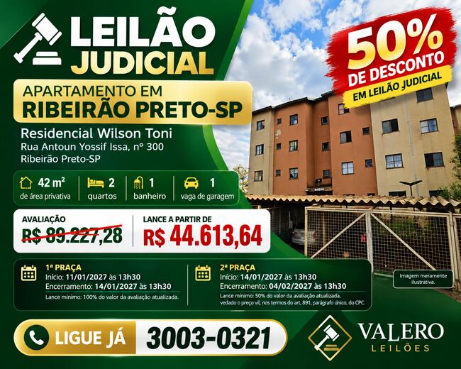 APARTAMENTO COM VAGA NO CONDOMÍNIO RESIDENCIAL QUADRA 6 (WILSON TONI) – RIBEIRÃO PRETO SP