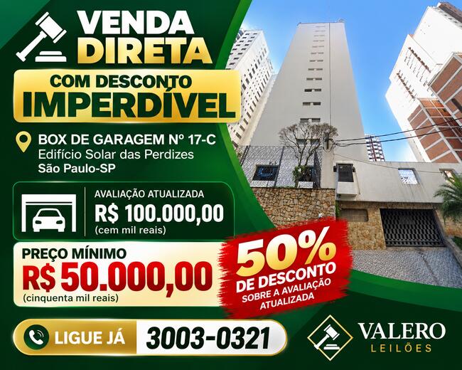 Box de Garagem no 17-C - Edifício Solar das Perdizes São Paulo-SP