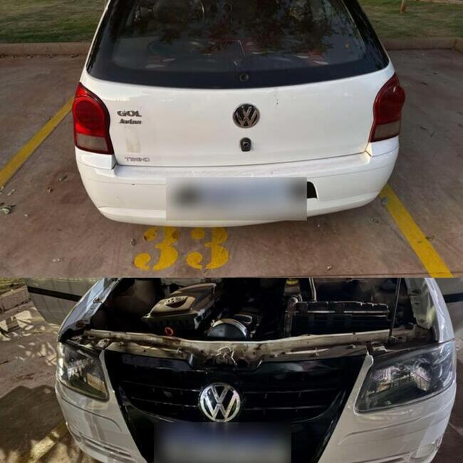 ACREÚNA/GO - UM VEÍCULO MARCA/MODELO: VW/GOL 1.0 2P, COR: BRANCA, ANO: 2008.