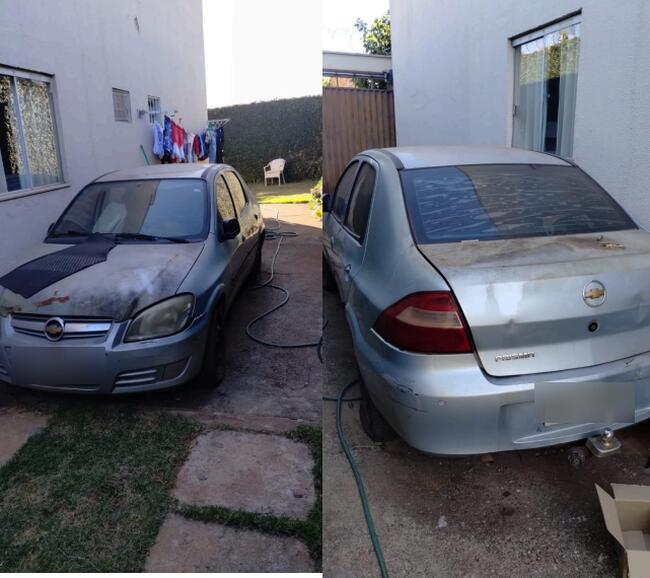 GOIÂNIA/GO - UM CHEVROLET PRISMA 2010/2011, COR PRATA.