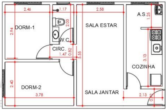 Apartamento 51,25m² - Jardim Celeste, São Paulo/SP — foto 4 de 6