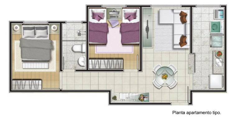 Apartamento 47,85m²- Vila Mogilar, Mogi das Cruzes/SP
