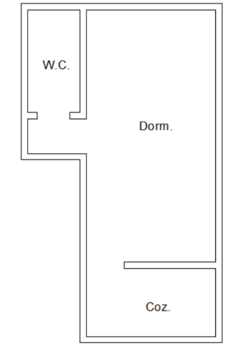 Apartamento 32,00m²- Nova Mirim, Praia Grande