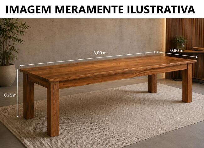 Bens Diversos - Mesa de Madeira Maciça, Salto/SP